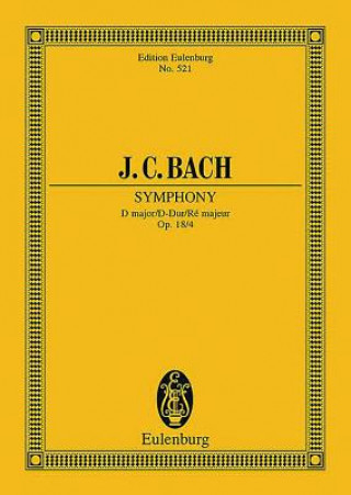 Livre SYMPHONY D MAJOR OP 184 JOHANN CHRISTI BACH