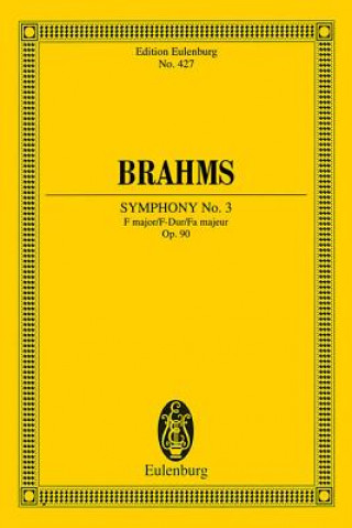 Carte SYMPHONY NO 3 F MAJOR OP 90 Johannes Brahms