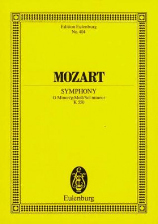 Livre Mozart: Symphony No 40 Eulenburg