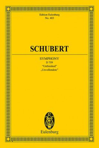 Buch SYMPHONY NO 8 B MINOR D 759 FRANZ SCHUBERT