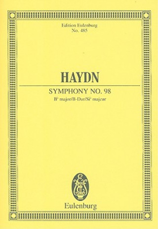 Livre SYMPHONY NO 98 BB MAJOR HOB I 98 JOSEPH HAYDN