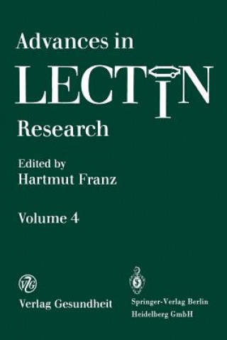Książka Advances in Lectin Research Hartmut Franz