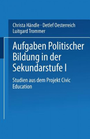 Kniha Aufgaben Politischer Bildung in Der Sekundarstufe I Luitgard Trommer