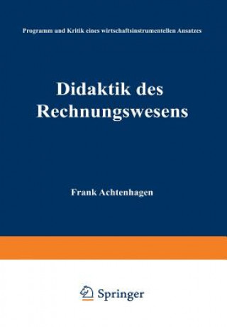 Książka Didaktik Des Rechnungswesens Achtenhagen Frank