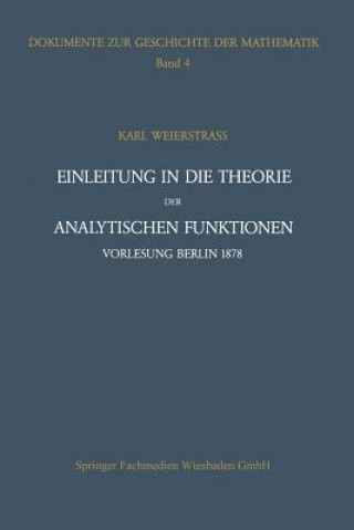 Kniha Einfuhrung in Die Theorie Der Analytischen Fu Peter Ullrich