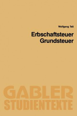 Buch Erbschaftsteuer, Grundsteuer Wolfgang Tess