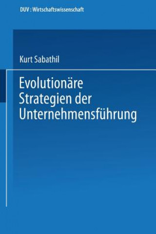 Knjiga Evolutionare Strategien Der Unternehmensfuhrung Kurt Sabathil