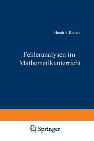 Kniha Fehleranalysen Im Mathematikunterricht Hendrik Radatz