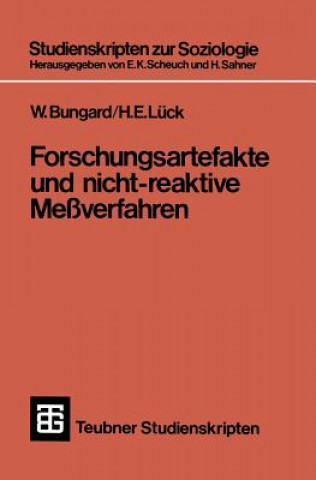 Knjiga Forschungsartefakte Und Nicht-Reaktive Meï¿½verfahren H E Luck