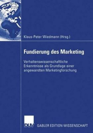 Könyv Fundierung Des Marketing Klaus-Peter Wiedmann