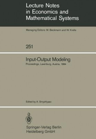Könyv Input-Output Modeling Anatoli Smyshlyaev