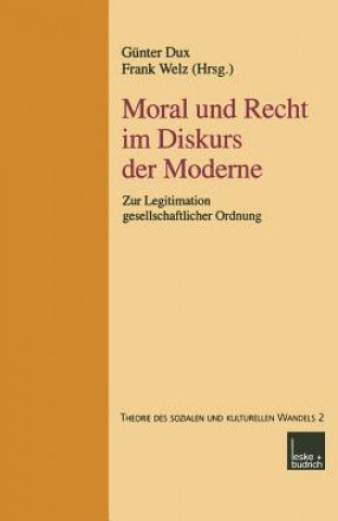 Buch Moral Und Recht Im Diskurs Der Moderne Günter Dux