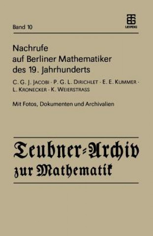 Könyv Nachrufe Auf Berliner Mathematiker Des 19. Jahrhunderts H. Reichardt