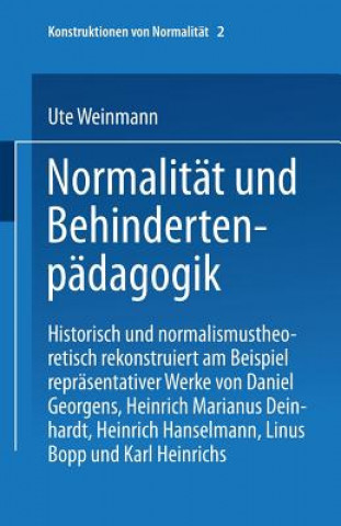 Kniha Normalit t Und Behindertenp dagogik Ute Weinmann