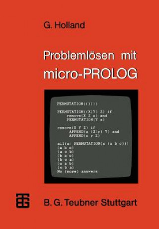 Buch Problemloesen Mit Micro-PROLOG Gerhard Holland