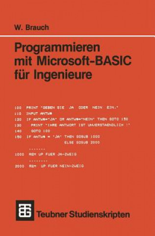 Carte Programmieren Mit Microsoft-Basic Fur Ingenieure Wolfgang Brauch