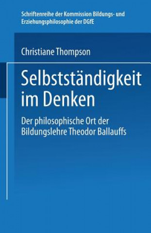 Carte Selbstandigkeit Im Denken Christiane Thompson