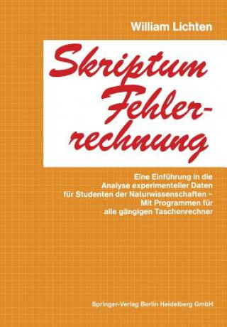 Książka Skriptum Fehlerrechnung William Lichten