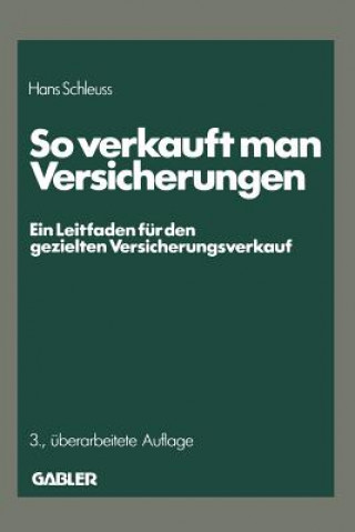 Książka So Verkauft Man Versicherungen Hans Schleuss