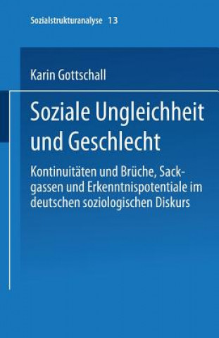 Livre Soziale Ungleichheit Und Geschlecht Karin Gottschall