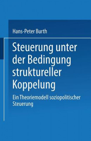 Knjiga Steuerung Unter Der Bedingung Struktureller Koppelung Hans-Peter Burth