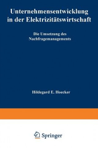 Knjiga Unternehmensentwicklung in Der Elektrizitatswirtschaft Hildegard E Hoecker