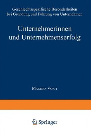 Book Unternehmerinnen Und Unternehmenserfolg Martina Voigt