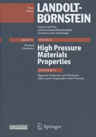 Kniha High Pressure Materials Properties T. Kanomata