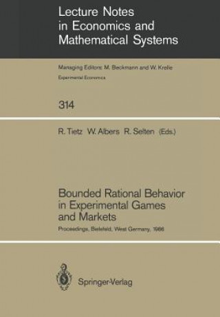 Livre Bounded Rational Behavior in Experimental Games and Markets Wulf Albers