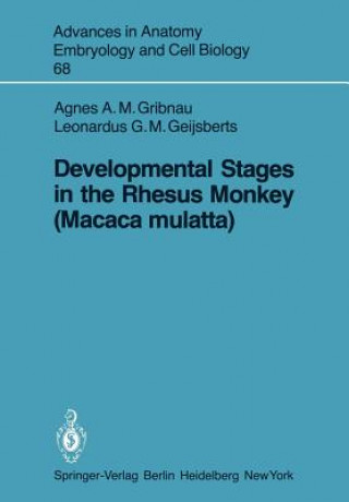 Kniha Developmental Stages in the Rhesus Monkey (Macaca mulatta) L. G. M. Geijsberts