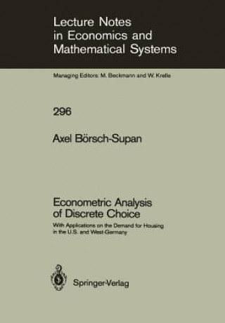 Kniha Econometric Analysis of Discrete Choice Axel Borsch-Supan