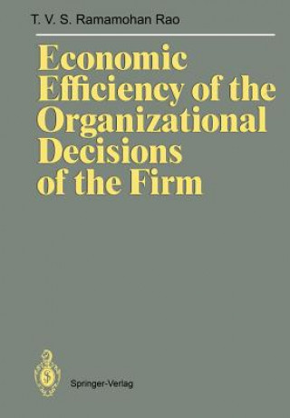 Książka Economic Efficiency of the Organizational Decisions of the Firm T. V. S. Ramamohan Rao