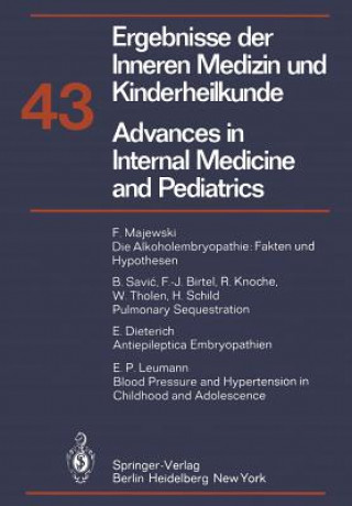 Kniha Advances in Internal Medicine and pediatrics/Ergebnisse der Inneren Medizin und Kinderheilkunde H.-P. Wolff