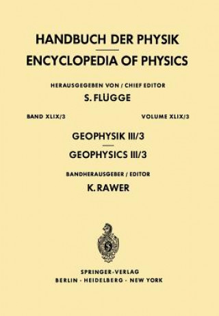 Knjiga Geophysics III/Geophysik III Karl Rawer