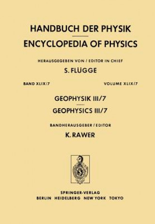 Buch Geophysik III / Geophysics III K. Rawer