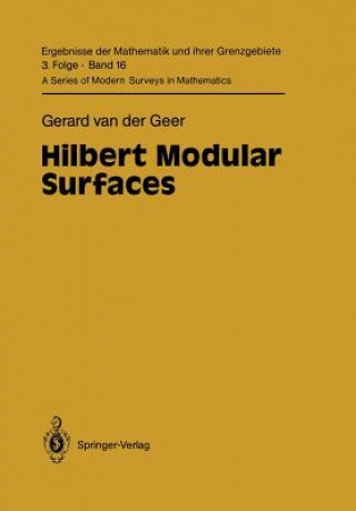 Kniha Hilbert Modular Surfaces Gerard van der Geer