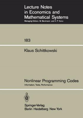 Carte Nonlinear Programming Codes Klaus Schittkowski
