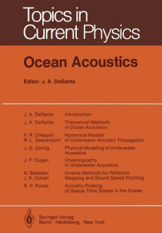 Kniha Ocean Acoustics J. A. DeSanto