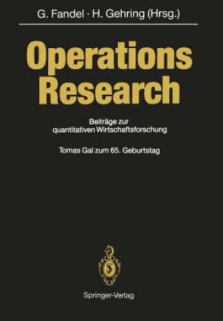Book Operations Research Günter Fandel
