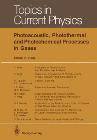 Könyv Photoacoustic, Photothermal and Photochemical Processes in Gases Peter Hess