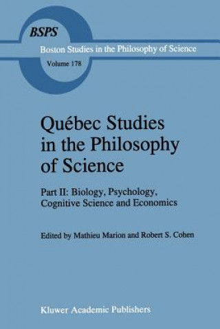 Kniha Quebec Studies in the Philosophy of Science Robert S. Cohen
