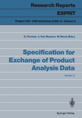 Book Specification for Exchange of Product Analysis Data Deborah Thomas