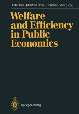 Könyv Welfare and Efficiency in Public Economics Dieter Bös