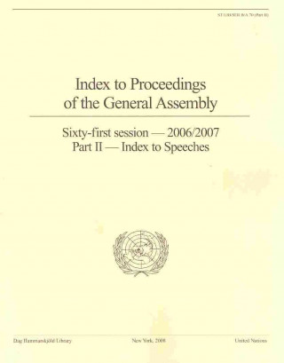 Carte Index to Proceedings of the General Assembly Dag Hammarskjold Library
