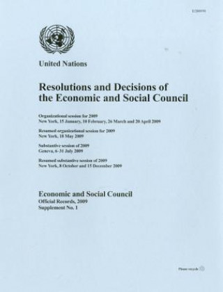 Kniha Resolutions and Decisions of the Economic and Social Council United Nations