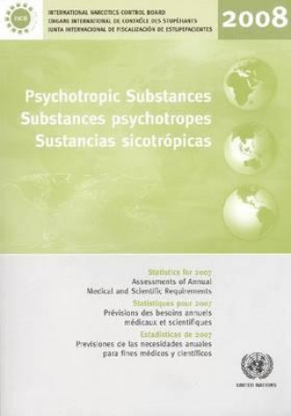 Carte Psychotropic Substances United Nations: International Narcotics Control Board