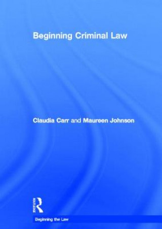 Könyv Beginning Criminal Law Maureen Johnson