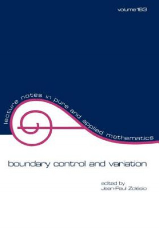 Livre Boundary Control and Variation Jean-Paul Zolesio