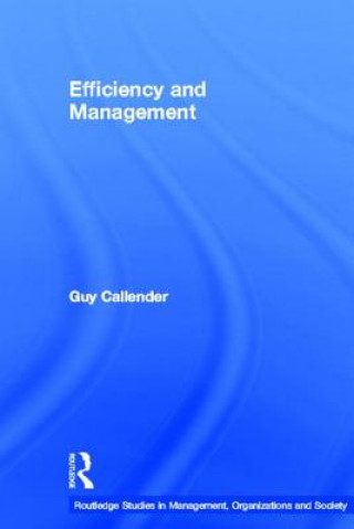 Kniha Efficiency and Management Guy Callender