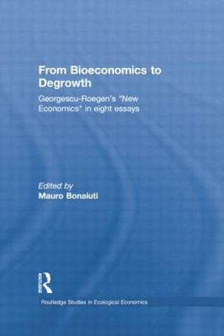 Carte From Bioeconomics to Degrowth Nicolas Georgescu-Roegen